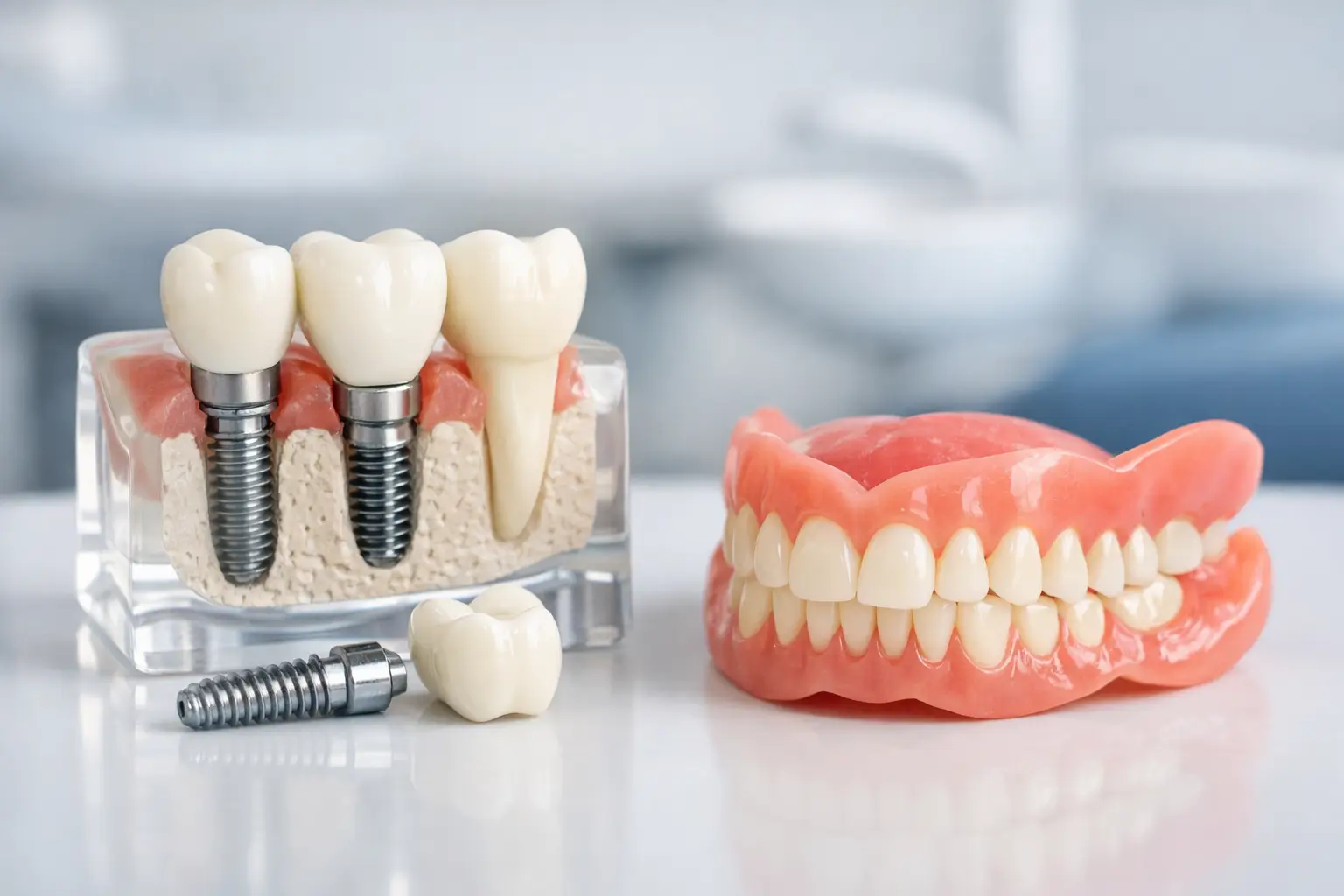 Dental Implants Versus Dentures