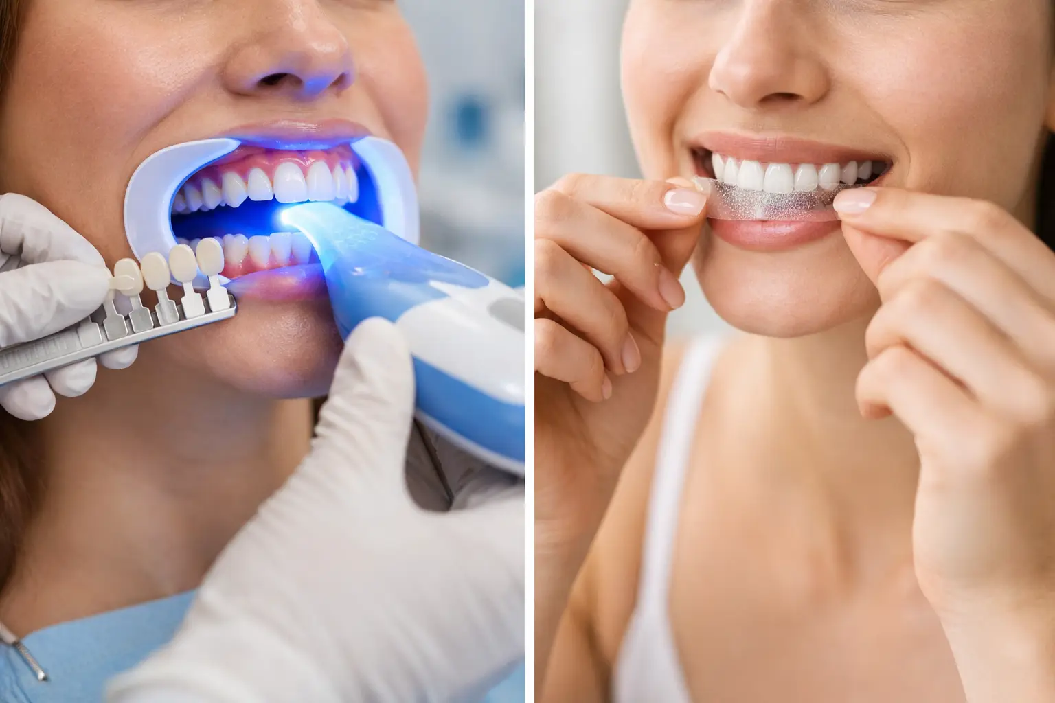 Professional Whitening Versus Whitening Strips